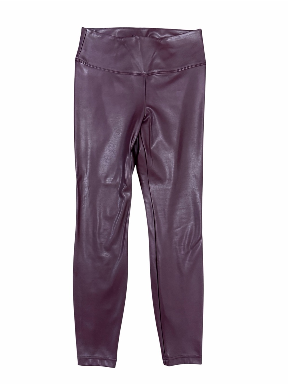 WHBM Cabernet/Burgandy Faux Leather Runway Leggings Size 8